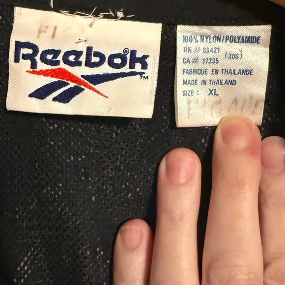 Vintage Reebok Mens Black Ivy Track Jacket Full Zip  XL Athletic Sportswear 90s - Picture 3 of 6